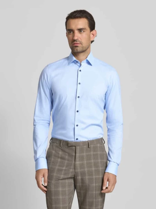 Zdjęcie produktu Koszula biznesowa o kroju slim fit z bardzo długim rękawem OLYMP Level 5 Błękitny