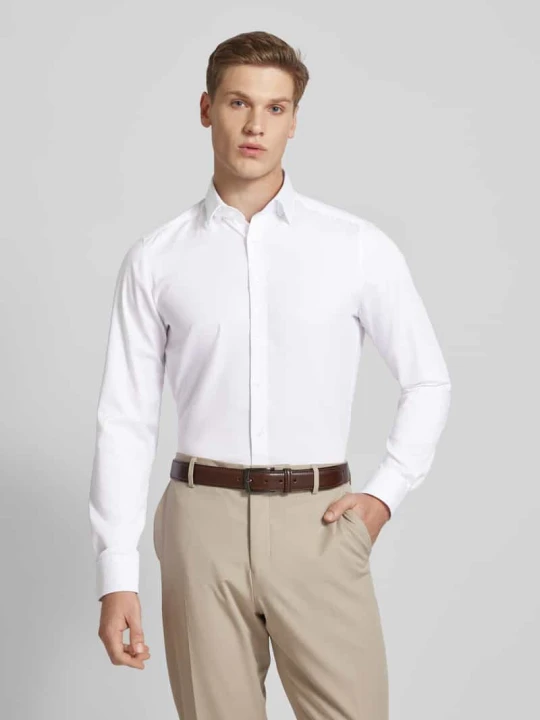 Zdjęcie produktu Koszula biznesowa o kroju slim fit z jednolitą fakturą OLYMP Level 5 Biały