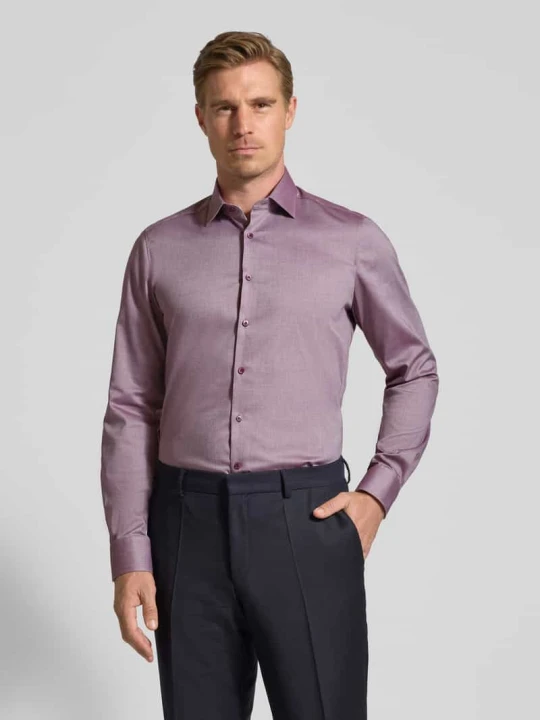 Zdjęcie produktu Koszula biznesowa o kroju slim fit z kołnierzykiem typu kent OLYMP Level 5 Bordowy