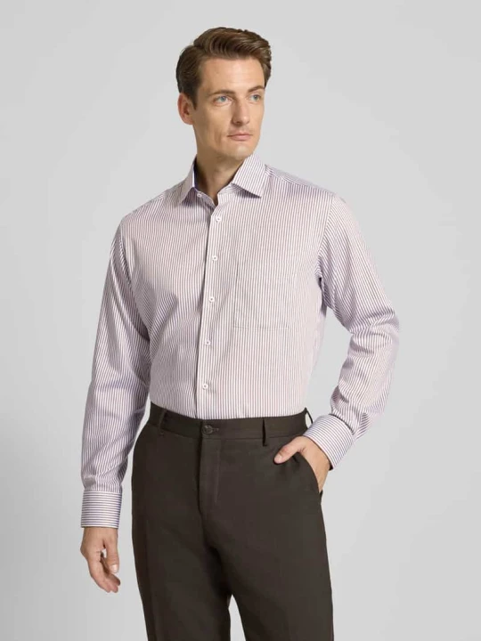 Zdjęcie produktu Koszula biznesowa o kroju comfort fit z listwą guzikową Eterna Piaskowy