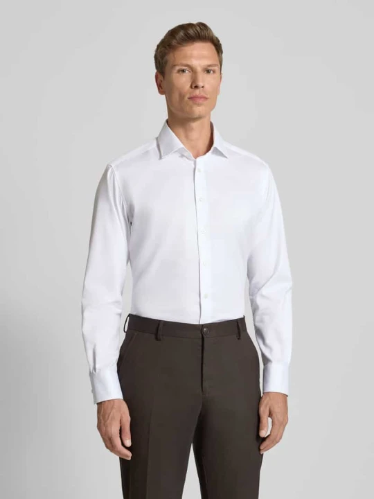 Zdjęcie produktu Koszula biznesowa o kroju modern fit z kołnierzykiem typu kent i mankietami sportowymi Eterna Biały