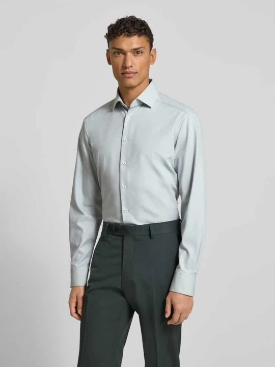 Zdjęcie produktu Koszula biznesowa o kroju modern fit z kołnierzykiem typu kent model ‘Global’ Olymp Zielony