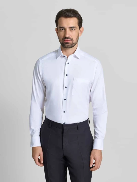 Zdjęcie produktu Koszula biznesowa o kroju modern fit z kołnierzykiem typu kent model ‘NEW KENT’ Olymp Biały