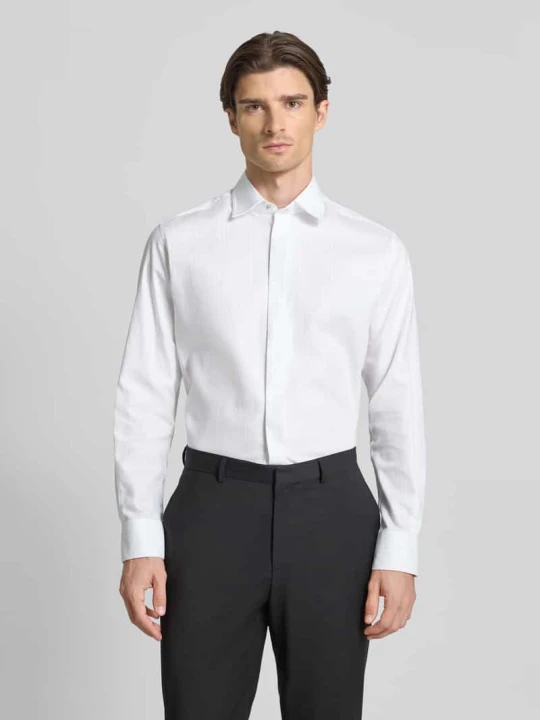 Zdjęcie produktu Koszula biznesowa o kroju modern fit z listwą guzikową Eterna Biały