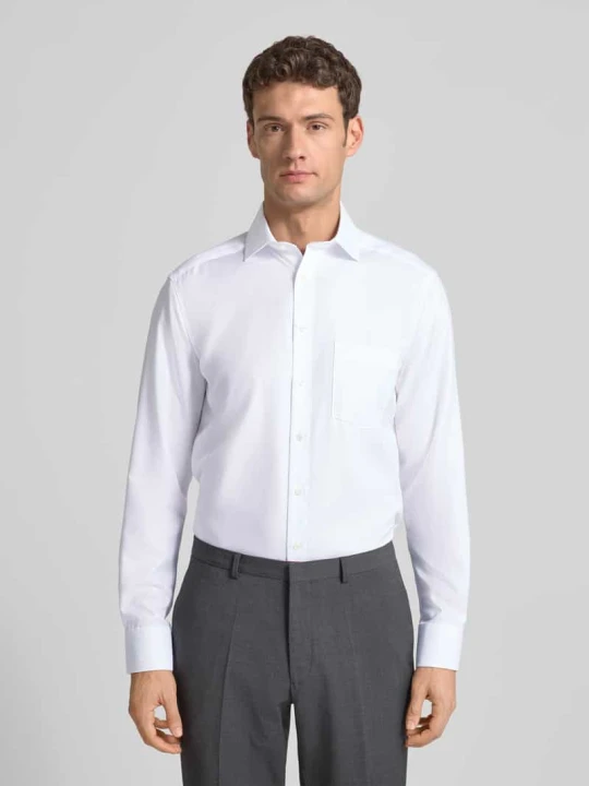 Zdjęcie produktu Koszula biznesowa o kroju modern fit z listwą guzikową Olymp Biały