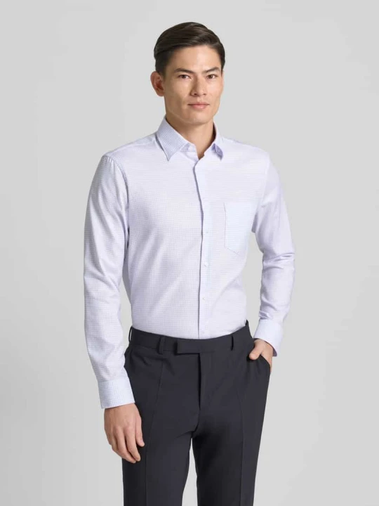 Zdjęcie produktu Koszula biznesowa o kroju regular fit z bawełny z kołnierzykiem typu button down Seidensticker Różowy