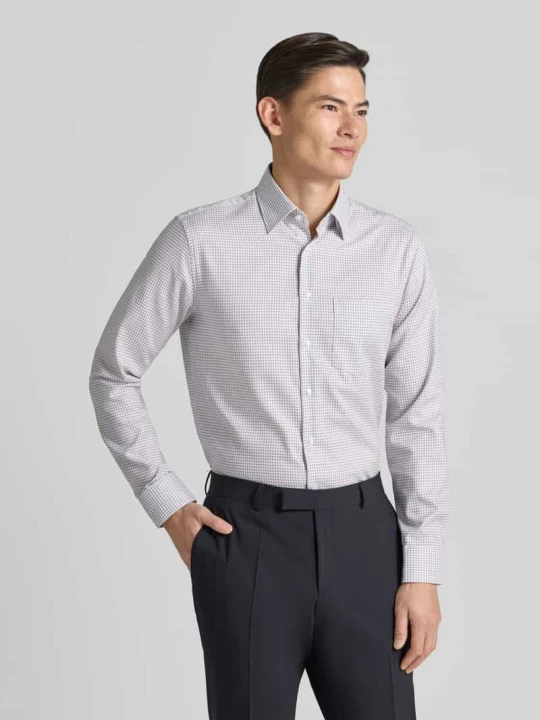 Zdjęcie produktu Koszula biznesowa o kroju regular fit z bawełny z kołnierzykiem typu button down Seidensticker Piaskowy
