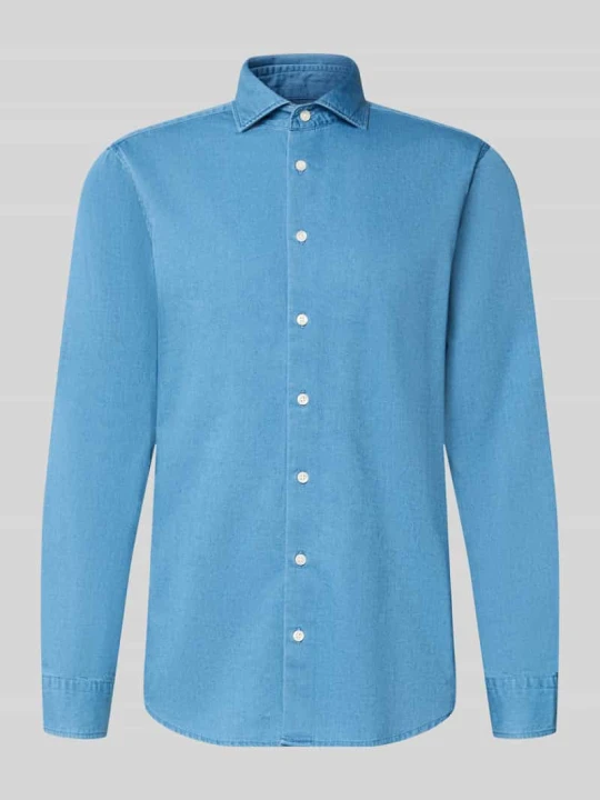 Zdjęcie produktu Koszula biznesowa o kroju regular fit z czystej bawełny model 'Casual Spread Kent' Seidensticker Jeansowy niebieski