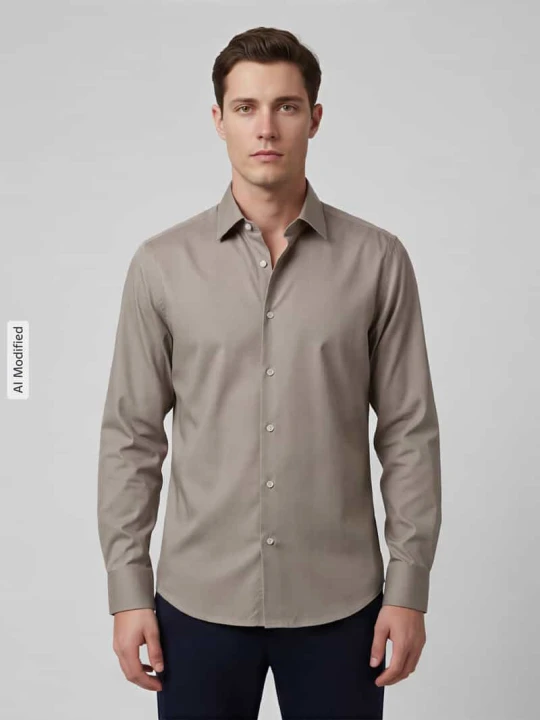 Zdjęcie produktu Koszula biznesowa o kroju regular fit z czystej bawełny model 'H-Joe' Boss Piaskowy