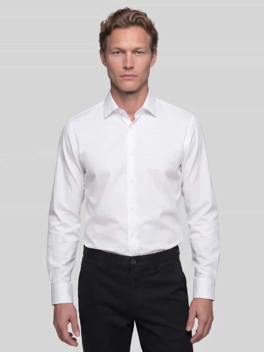 Zdjęcie produktu Koszula biznesowa o kroju regular fit z czystej bawełny model 'H-Joe-K-C1' Boss Biały