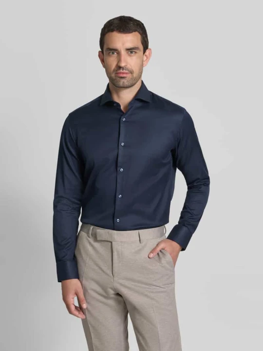 Zdjęcie produktu Koszula biznesowa o kroju regular fit z czystej bawełny model 'H-JOE-SP' Boss Ciemnoniebieski