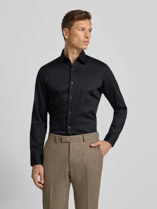 Zdjęcie produktu Koszula biznesowa o kroju regular fit z czystej bawełny model ‘JOE’ Boss Czarny