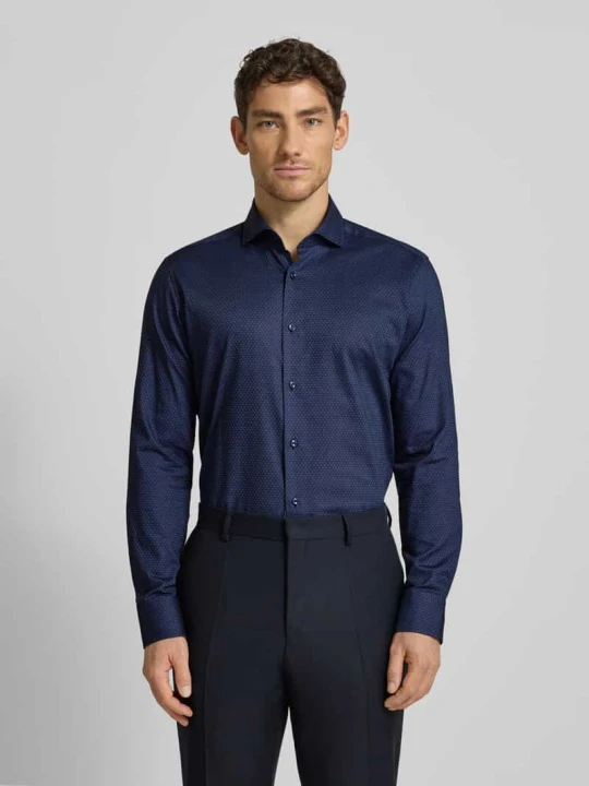 Zdjęcie produktu Koszula biznesowa o kroju regular fit z czystej bawełny model „JOE” Boss Granatowy