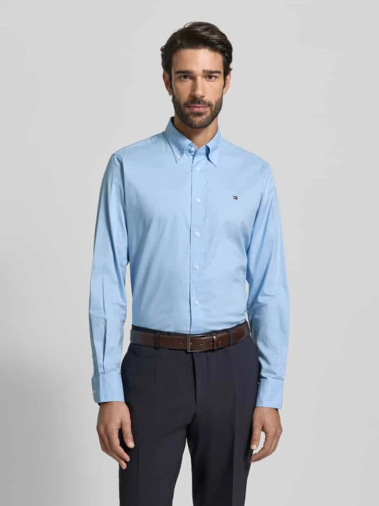 Zdjęcie produktu Koszula biznesowa o kroju regular fit z czystej bawełny Tommy Hilfiger Błękitny