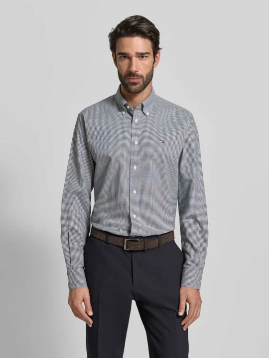 Zdjęcie produktu Koszula biznesowa o kroju regular fit z czystej bawełny Tommy Hilfiger Granatowy