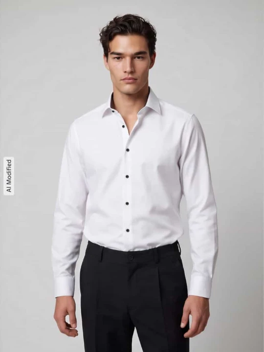 Zdjęcie produktu Koszula o kroju modern fit do garnituru z guzikami w kontrastowym kolorze Olymp