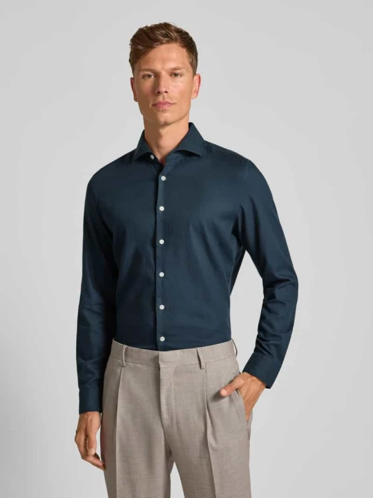 Zdjęcie produktu Koszula biznesowa o kroju regular fit z kołnierzykiem typu kent model ‘Casual’ Seidensticker Granatowy