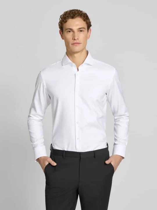Zdjęcie produktu Koszula biznesowa o kroju regular fit z mieszanki bawełny model 'H-JOE-SPREAD' Boss Biały