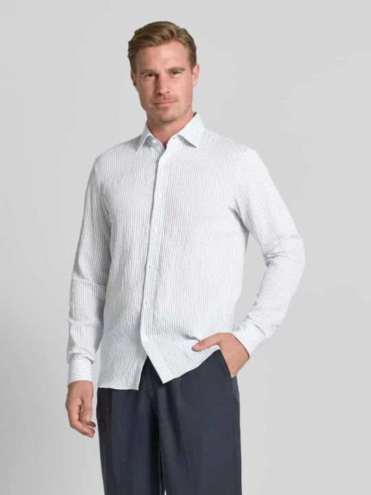 Zdjęcie produktu Koszula biznesowa o kroju regular fit z mieszanki wiskozy model 'VALERIO' nowoczesny Fit Hugo Jeansowy niebieski