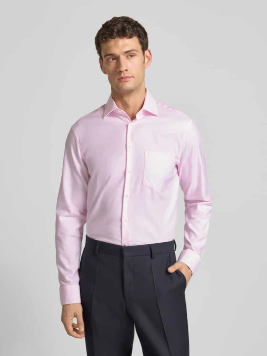 Zdjęcie produktu Koszula biznesowa o kroju regular fit z tkaniny big twill Seidensticker Różowy