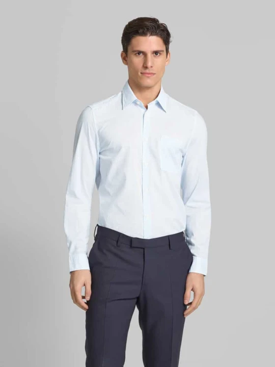 Zdjęcie produktu Koszula biznesowa o kroju shaped fit o jakości premium Marc O'Polo Jasnoniebieski