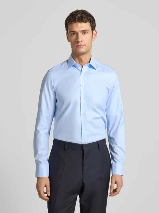 Zdjęcie produktu Koszula o kroju slim fit biznes z splotu twill OLYMP Level 5 Błękitny