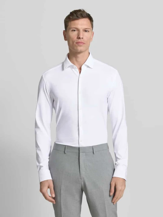 Zdjęcie produktu Koszula biznesowa o kroju slim fit z czystej bawełny model 'KENNO' Hugo Biały