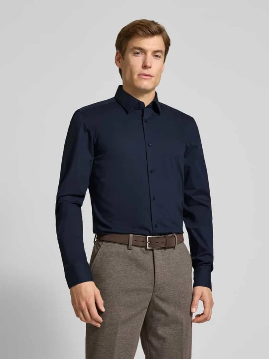 Zdjęcie produktu Koszula biznesowa o kroju slim fit z bardzo długim rękawem model ‘HANK’ Boss Granatowy