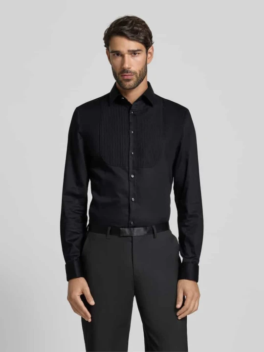 Zdjęcie produktu Koszula biznesowa o kroju slim fit z bawełny Jake*s Czarny