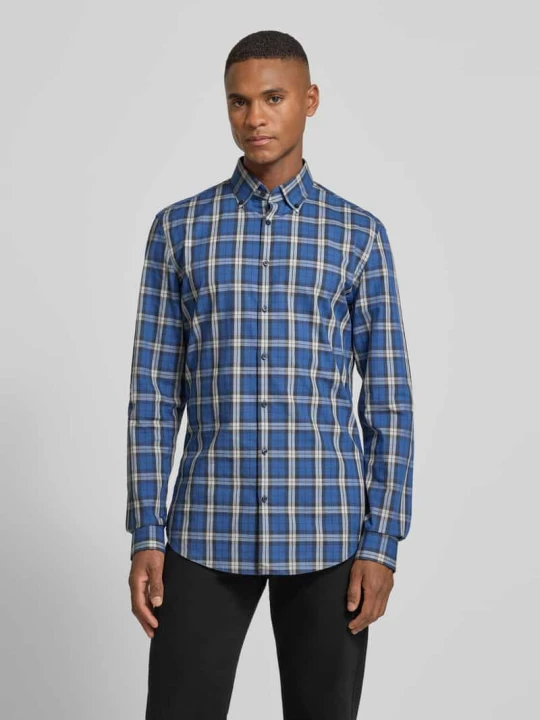 Zdjęcie produktu Koszula biznesowa o kroju slim fit z bawełny Jake*s Granatowy