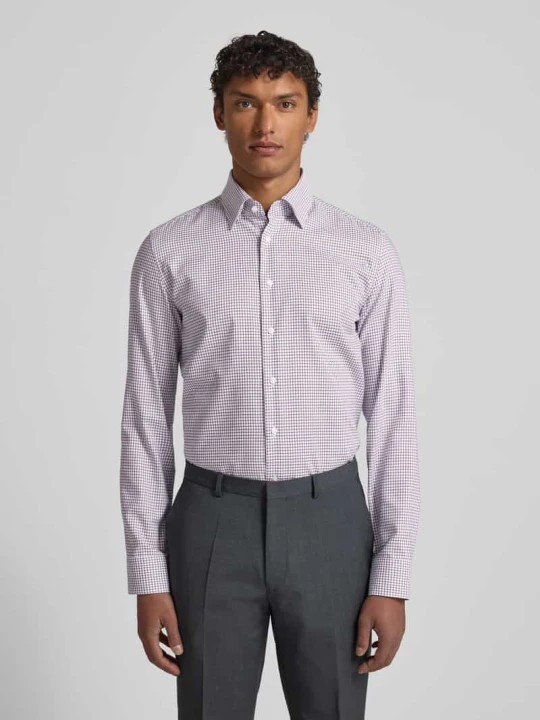 Zdjęcie produktu Koszula biznesowa o kroju slim fit z bawełny z kołnierzykiem typu button down Seidensticker Fuksjowy