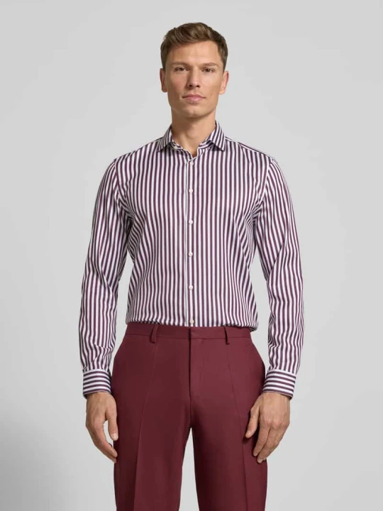 Zdjęcie produktu Koszula biznesowa o kroju slim fit z bawełny z kołnierzykiem typu cutaway Jake*s Bordowy