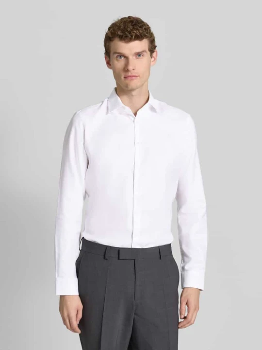 Zdjęcie produktu Koszula biznesowa o kroju slim fit z bawełny z kołnierzykiem typu kent Jake*s Biały