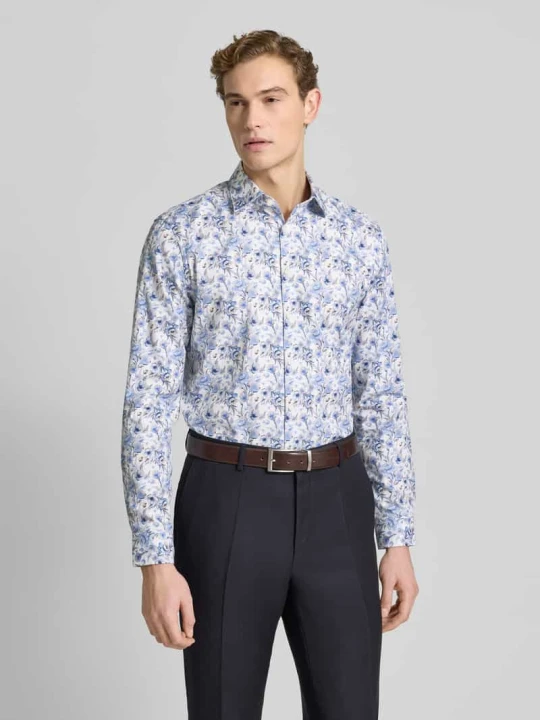 Zdjęcie produktu Koszula biznesowa o kroju slim fit z bawełny z kołnierzykiem typu kent Jake*s Biały