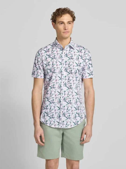Zdjęcie produktu Koszula biznesowa o kroju slim fit z bawełny z kołnierzykiem typu kent Jake*s Mocnoróżowy