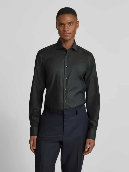 Zdjęcie produktu Koszula biznesowa o kroju slim fit z mieszanki bawełny z kołnierzykiem typu kent OLYMP Level 5 Oliwkowy