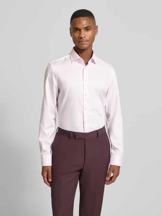 Zdjęcie produktu Koszula o kroju slim fit Biznes z bawełny z kołnierzykiem typu kent Seidensticker Różowy