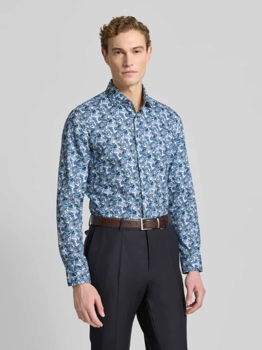 Zdjęcie produktu Koszula biznesowa o kroju slim fit z bawełny z kołnierzykiem typu kent Seidensticker Jasnozielony