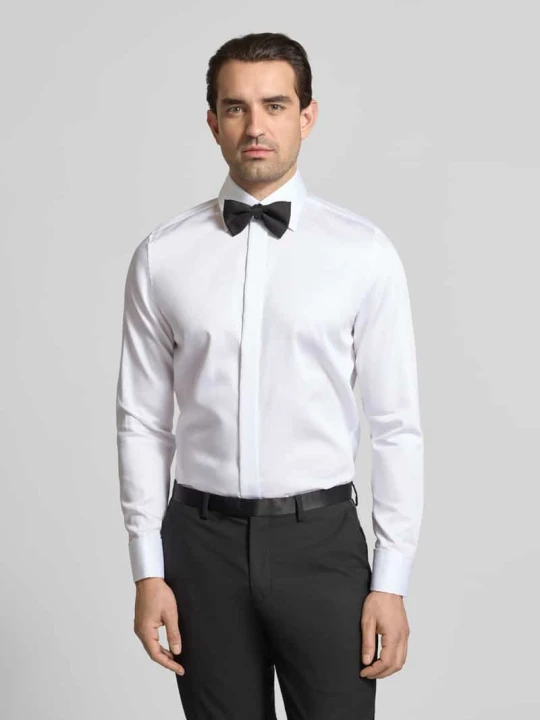Zdjęcie produktu Koszula o kroju slim fit biznes z bawełny z kołnierzykiem typu kent Seidensticker Biały
