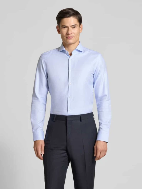 Zdjęcie produktu Koszula biznesowa o kroju slim fit z czystej bawełny Boss Błękitny