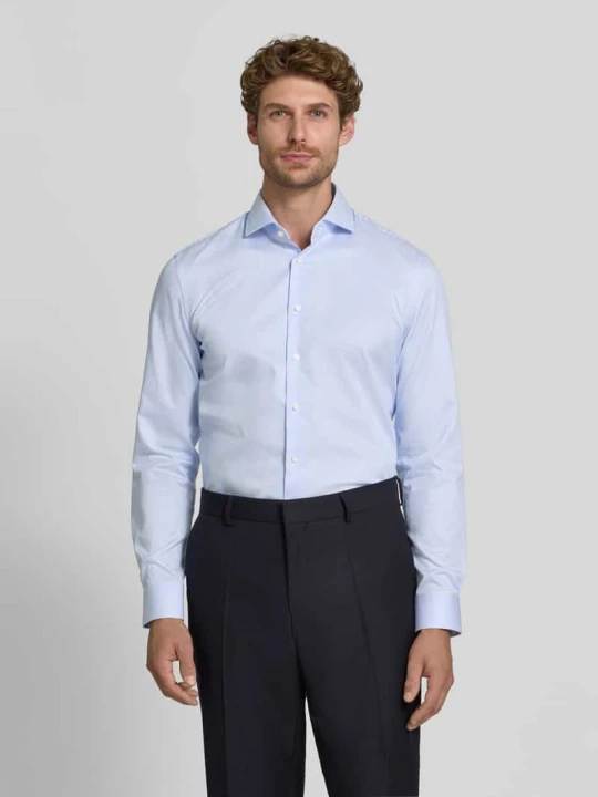 Zdjęcie produktu Koszula biznesowa o kroju slim fit z czystej bawełny Jake*s Błękitny