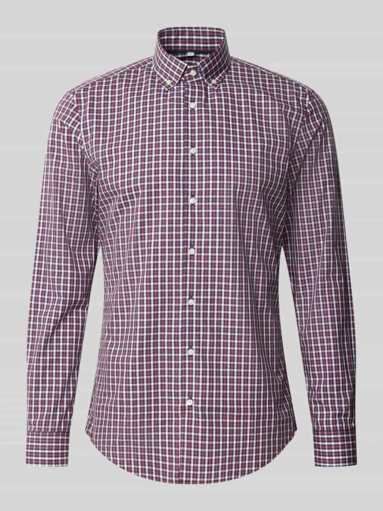 Zdjęcie produktu Koszula biznesowa o kroju slim fit z czystej bawełny Jake*s Bordowy