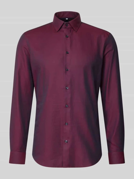 Zdjęcie produktu Koszula biznesowa o kroju slim fit z czystej bawełny Jake*s Bordowy
