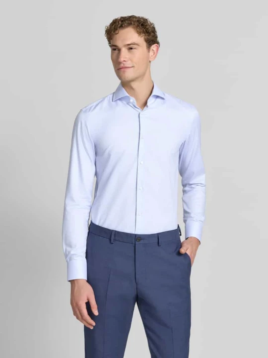 Zdjęcie produktu Koszula biznesowa o kroju slim fit z czystej bawełny model 'H-HANK-Sp-B1' Boss Błękitny