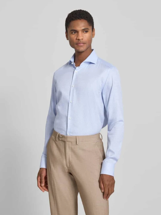Zdjęcie produktu Koszula biznesowa o kroju slim fit z czystej bawełny model 'H-HANK-Sp-B1' Boss Niebieski