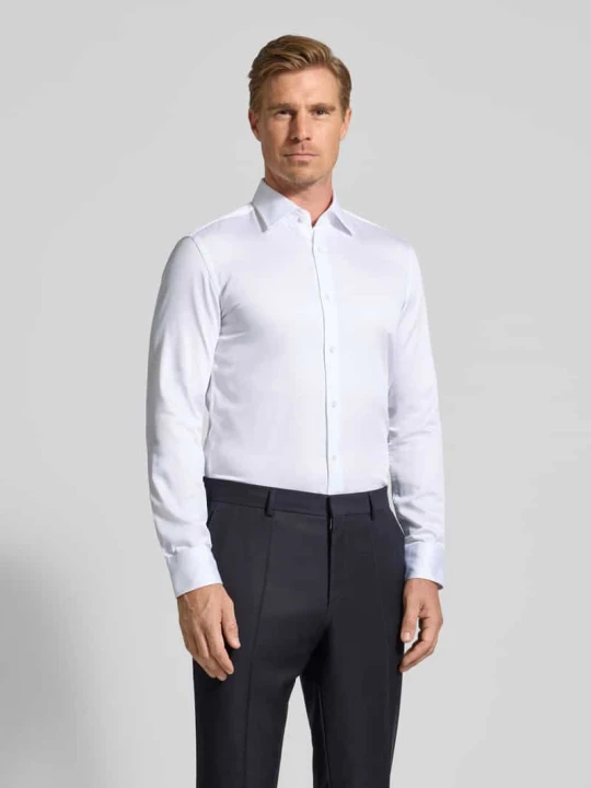 Zdjęcie produktu Koszula biznesowa o kroju slim fit z czystej bawełny model ‘HANK’ Boss Biały