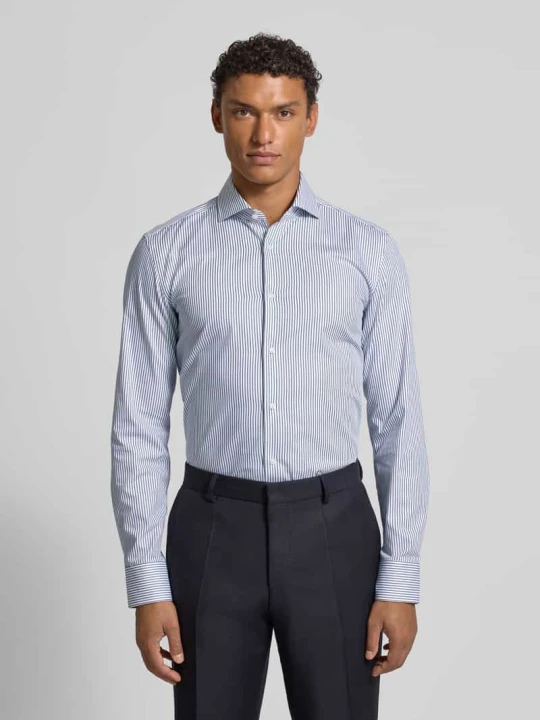 Zdjęcie produktu Koszula biznesowa o kroju slim fit z czystej bawełny model ‘HANK’ Boss Granatowy
