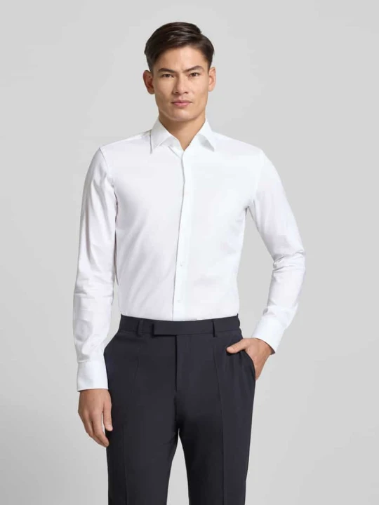 Zdjęcie produktu Koszula biznesowa o kroju slim fit z czystej bawełny model ‘HANK’ Boss Biały
