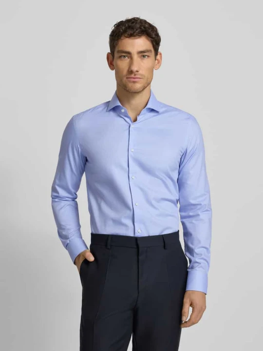 Zdjęcie produktu Koszula biznesowa o kroju slim fit z czystej bawełny model ‘HANK’ Boss Błękitny