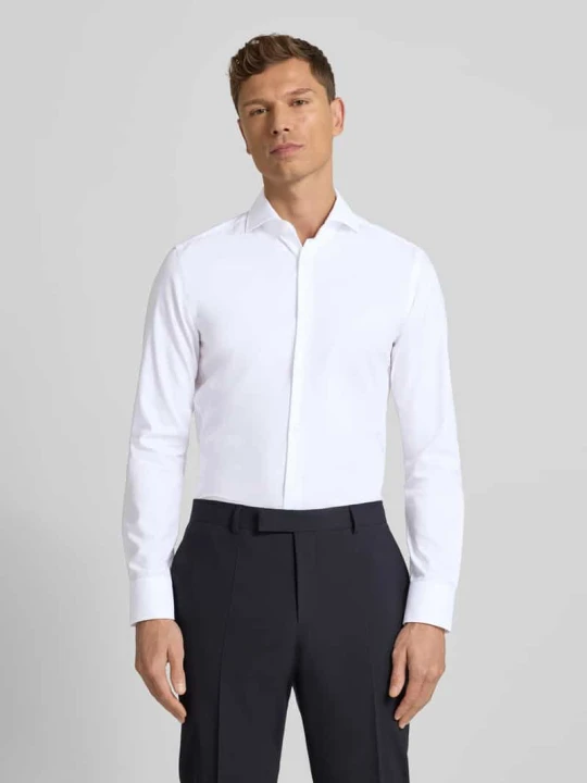 Zdjęcie produktu Koszula biznesowa o kroju slim fit z czystej bawełny model ‘HANK’ Boss Biały